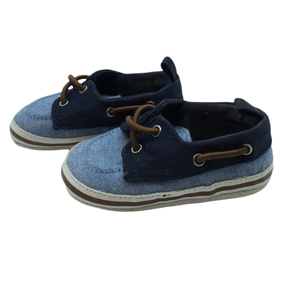 Old‎ Navy boat shoes loafers denim Size 3-6 months NWOT